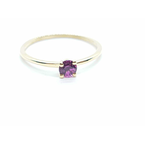 ANILLO DE ORO AMARILLO y Turmalina rosa