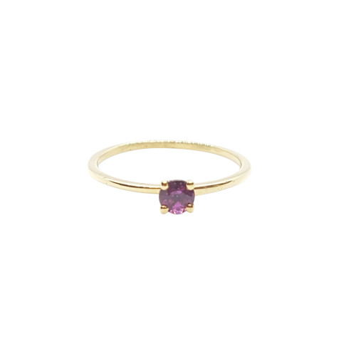 ANILLO DE ORO AMARILLO y Turmalina rosa