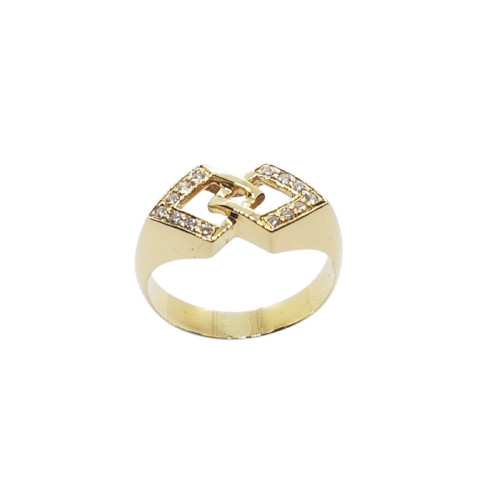 ANILLO DE ORO AMARILLO Y DIAMANTES