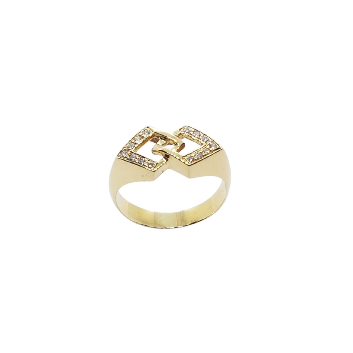 ANILLO DE ORO AMARILLO Y DIAMANTES