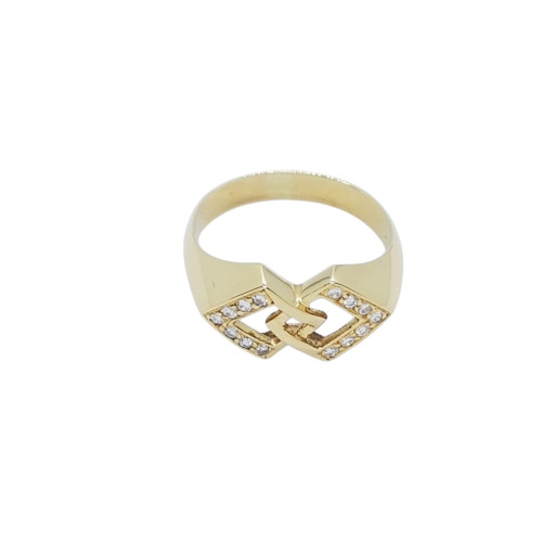 ANILLO DE ORO AMARILLO Y DIAMANTES