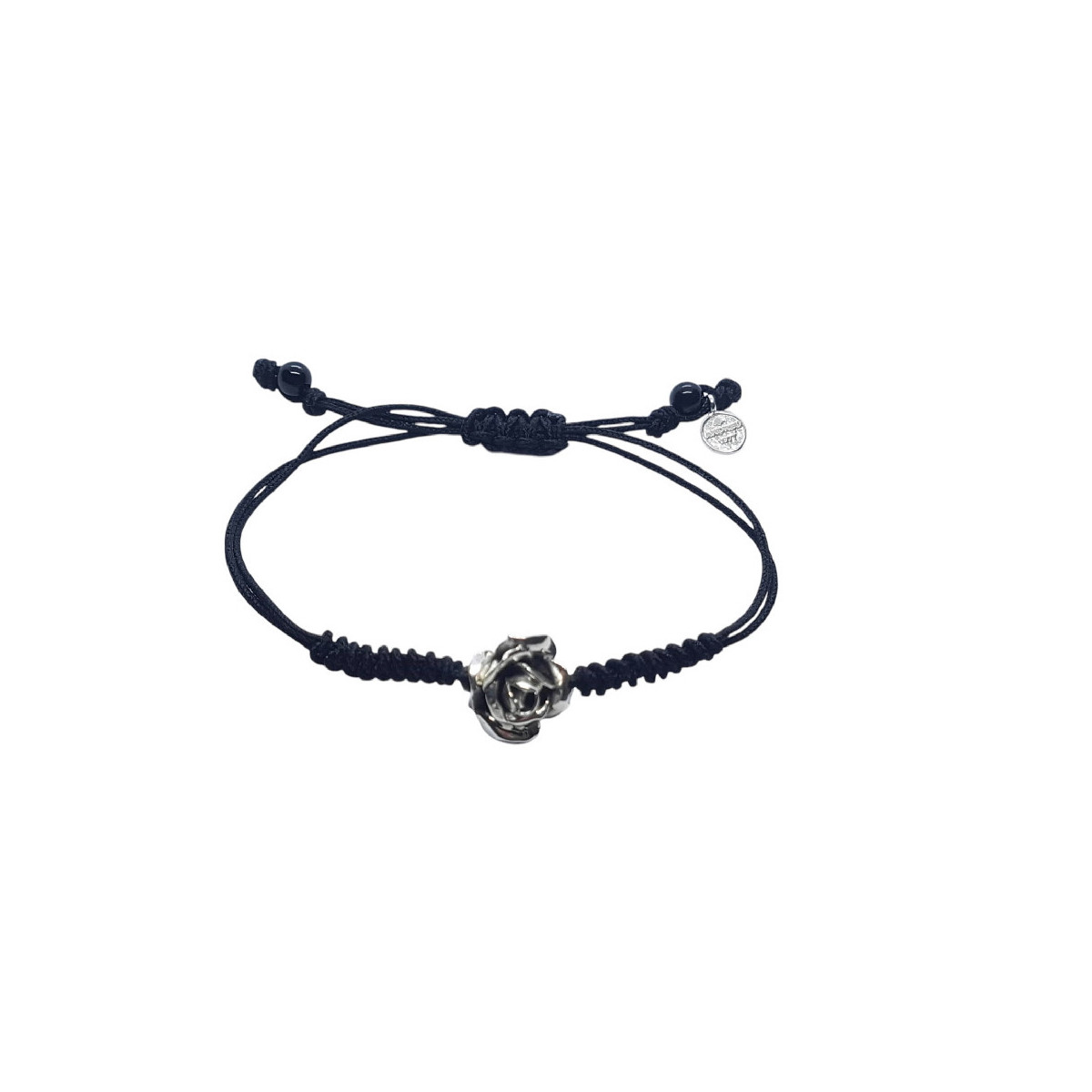 Pulsera de plata con forma de rosa
