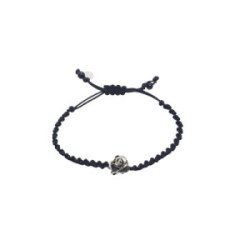 Pulsera de plata con forma de rosa