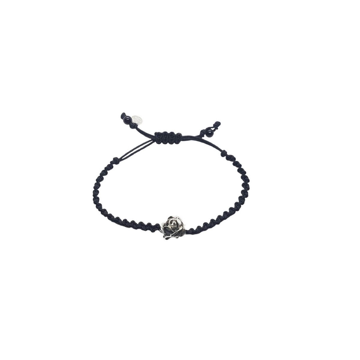 Pulsera de plata con forma de rosa