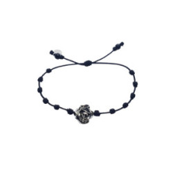 Pulsera de plata con forma de rosa