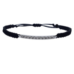 Pulsera estilo Rivière de oro blanco con diamantes