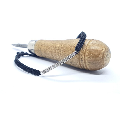 Pulsera estilo Rivière de oro blanco con diamantes