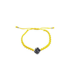 Pulsera de plata con forma de rosa