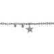 Pulsera de oro blanco con  estrella de diamantes