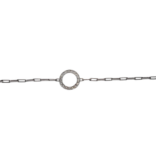 Pulsera de oro blanco con diamantes