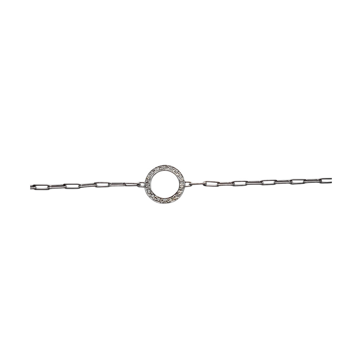 Pulsera de oro blanco con diamantes