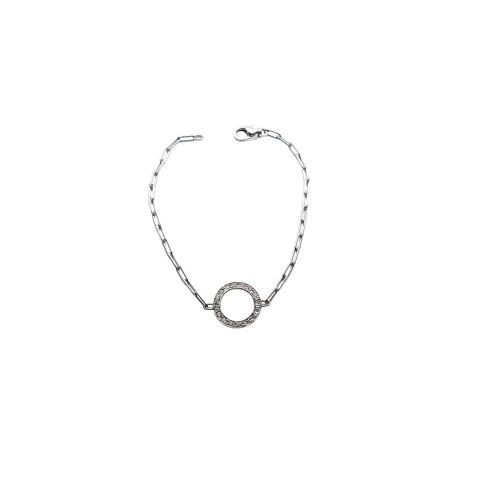 Pulsera de oro blanco con diamantes