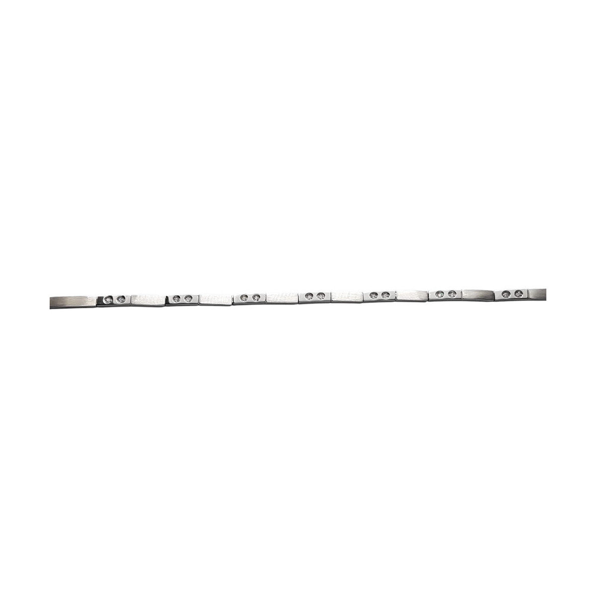 Pulsera de oro blanco con diamantes