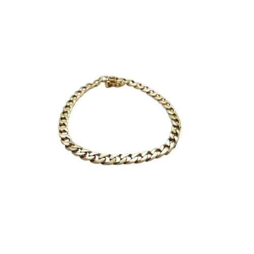 Pulsera barbada de oro amarillo
