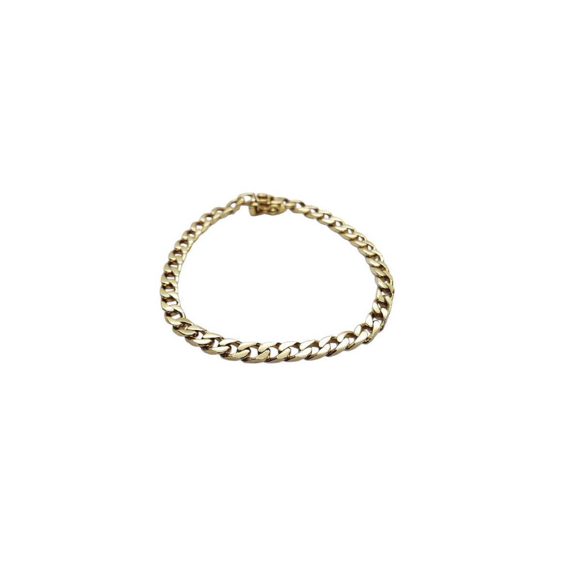 Pulsera barbada de oro amarillo