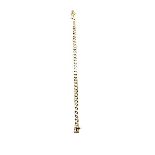 Pulsera barbada de oro amarillo