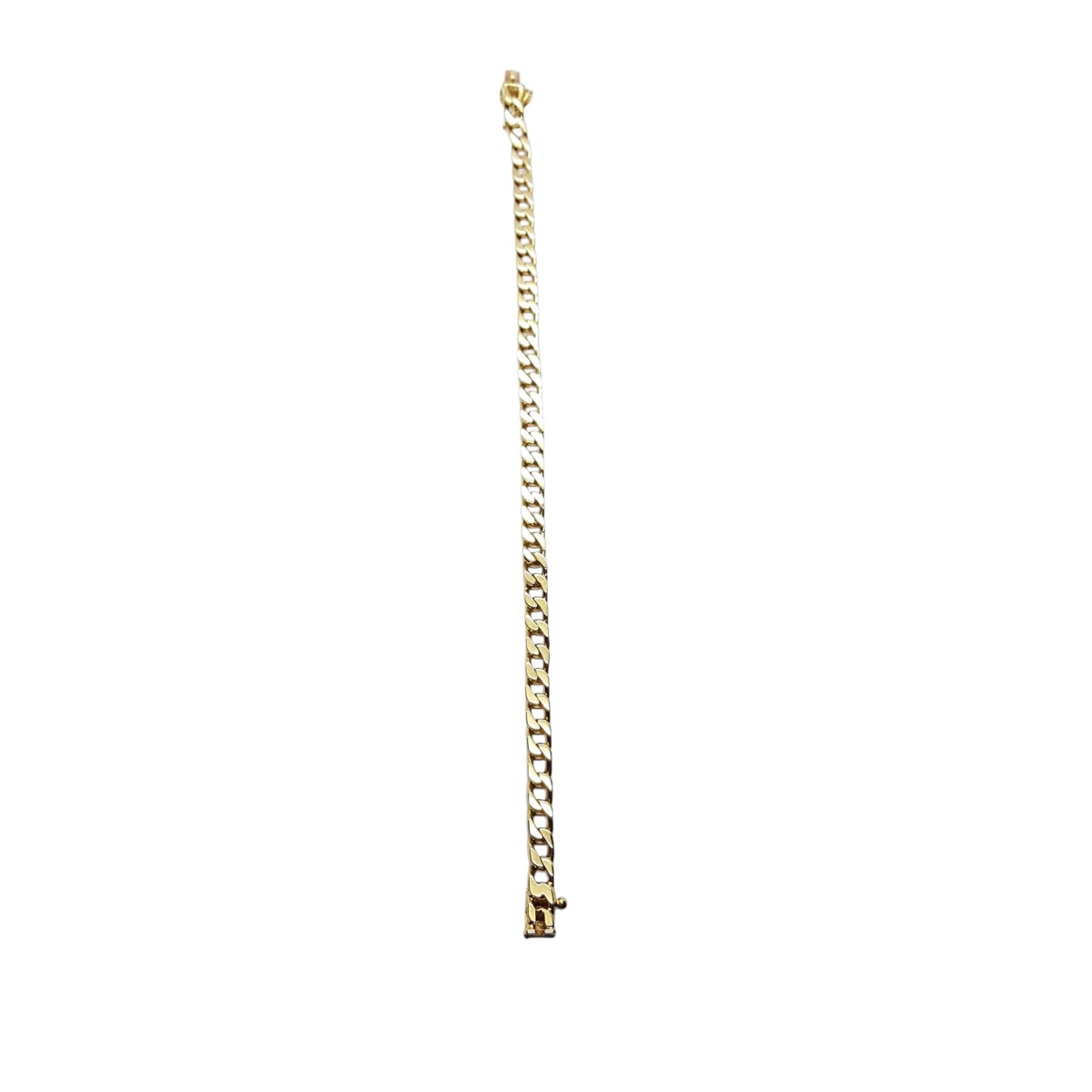 Pulsera barbada de oro amarillo