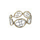 Pulsera articulada de oro amarillo y oro blanco