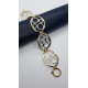 Pulsera articulada de oro amarillo y oro blanco