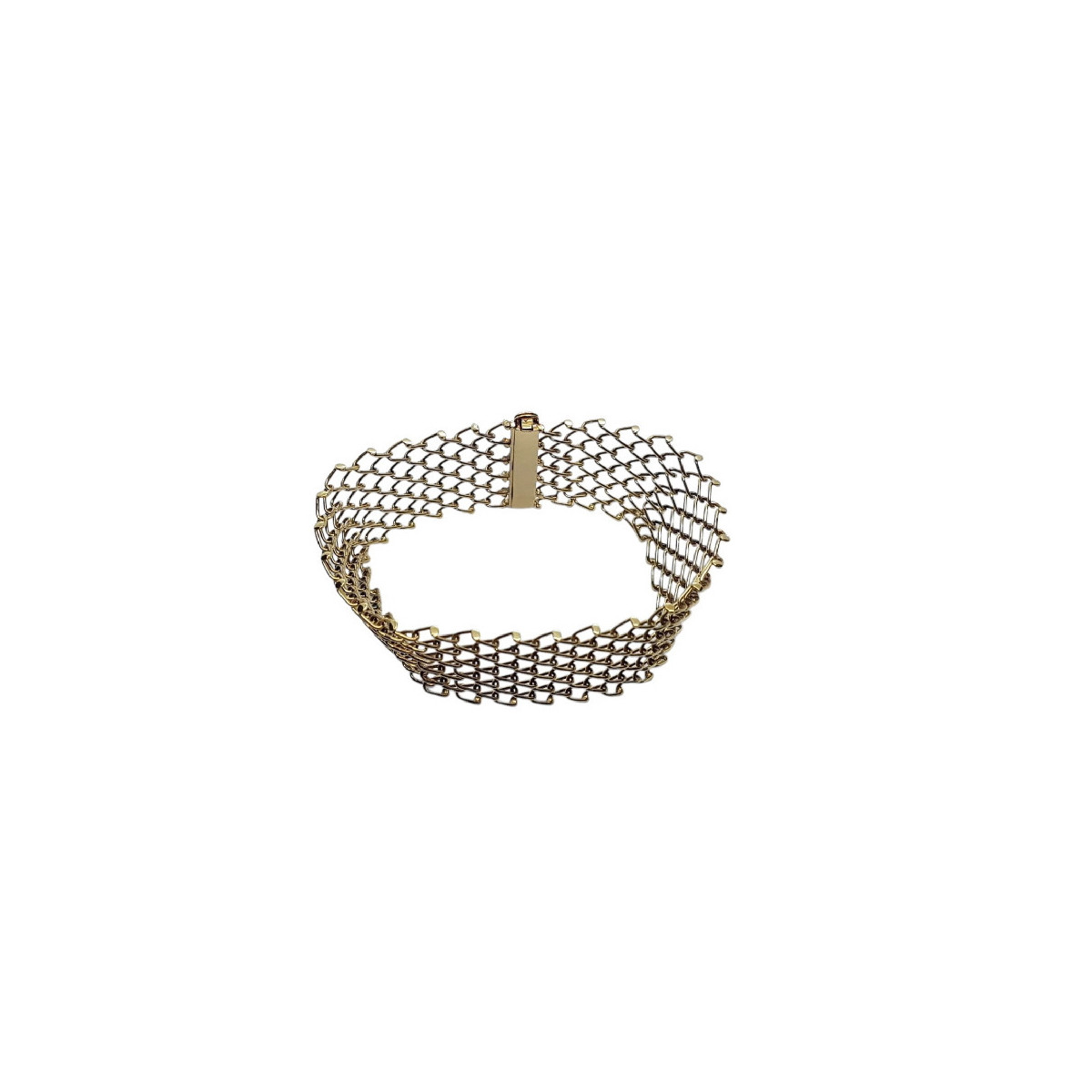 Pulsera articulada de oro amarillo