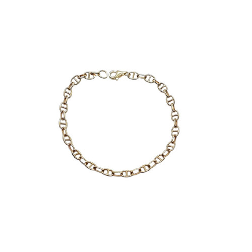 Pulsera maciza y articulada de oro amarillo