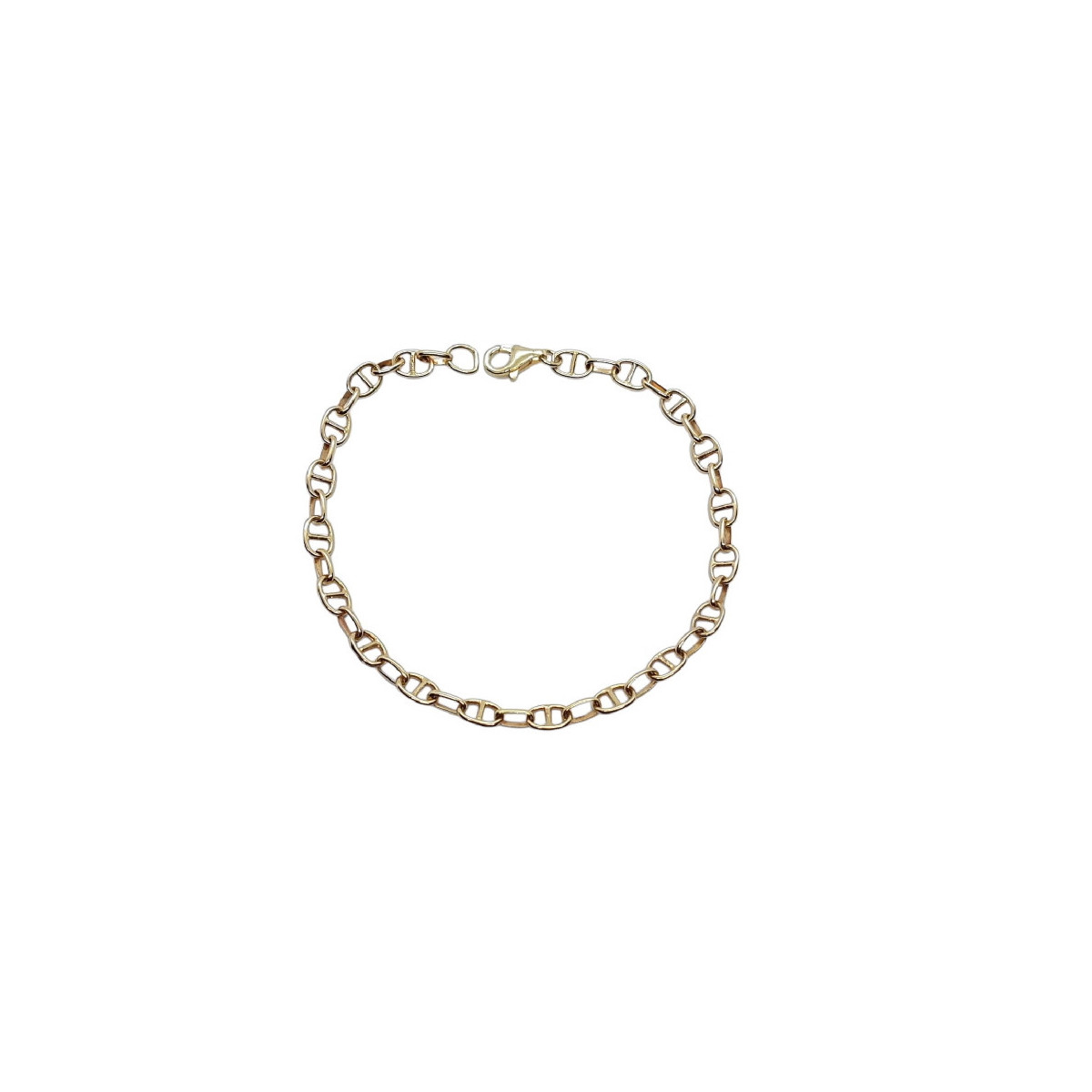 Pulsera maciza y articulada de oro amarillo