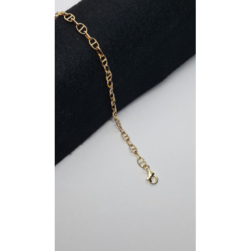 Pulsera maciza y articulada de oro amarillo