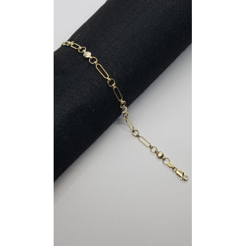 Pulsera articulada de oro amarillo y oro blanco