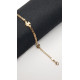 Pulsera maciza y articulada de oro amarillo, contiene tres osos