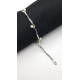 Pulsera maciza y articulada de plata combinada con oro, perlas y diamantes