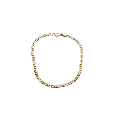 Pulsera maciza y articulada de oro amarillo