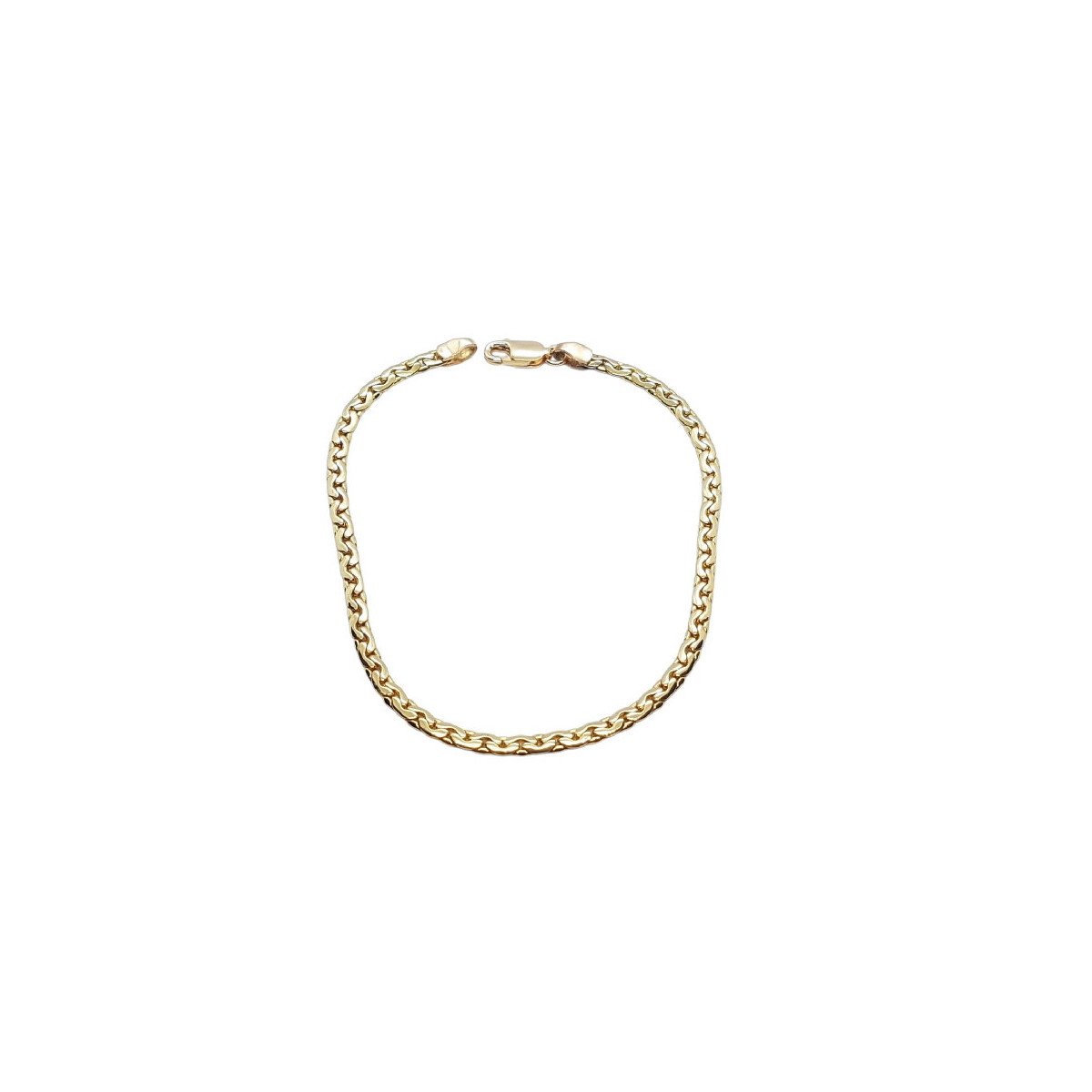 Pulsera maciza y articulada de oro amarillo