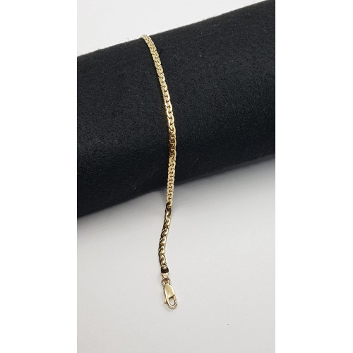 Pulsera maciza y articulada de oro amarillo