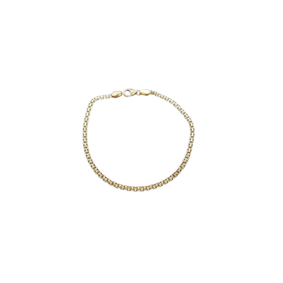 Pulsera maciza y articulada de oro amarillo