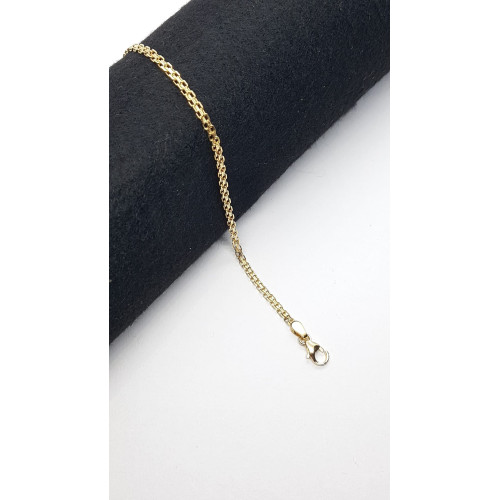 Pulsera maciza y articulada de oro amarillo