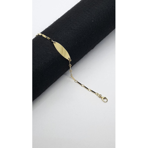 Pulsera nomeolvides de oro amarillo