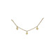 Pulsera articulada de oro amarillo con tres corazones de picas