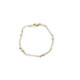 Pulsera articulada de oro amarillo combinada con perlas naturales cultivadas