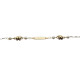 Pulsera nomeolvides de oro amarillo y perlas naturales cultivadas