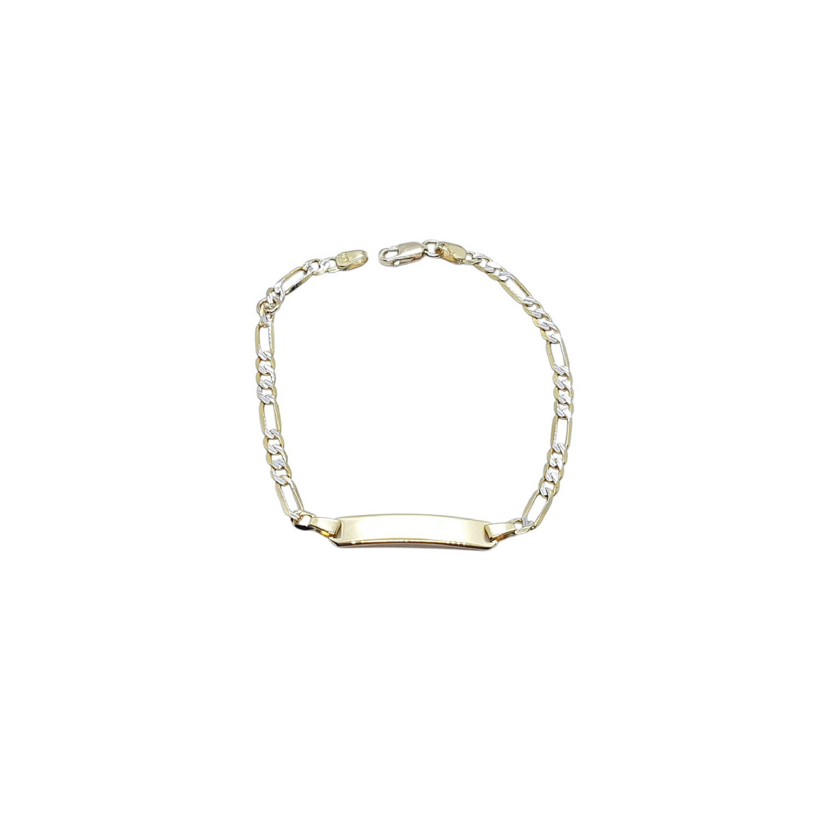 Pulsera nomeolvides de oro amarillo y oro blanco