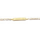 Pulsera nomeolvides de oro amarillo y oro blanco