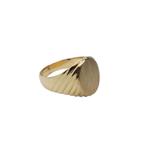 Sello oval de oro amarillo