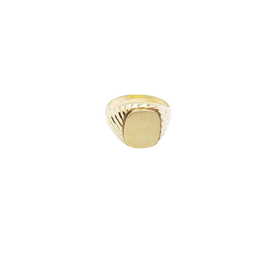 Sello cuadrado  de oro amarillo