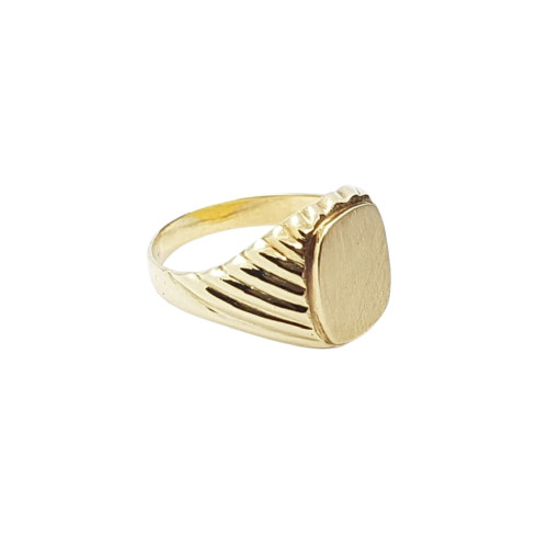 Sello cuadrado  de oro amarillo