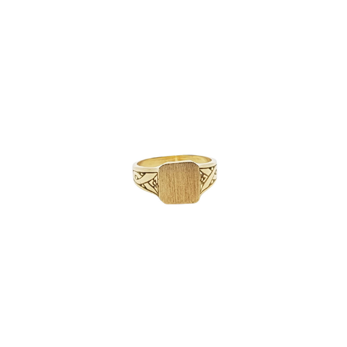 Sello cuadrado de oro amarillo