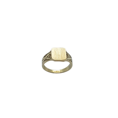 Sello cuadrado de oro amarillo