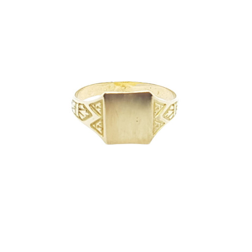 Sello cuadrado de oro amarillo