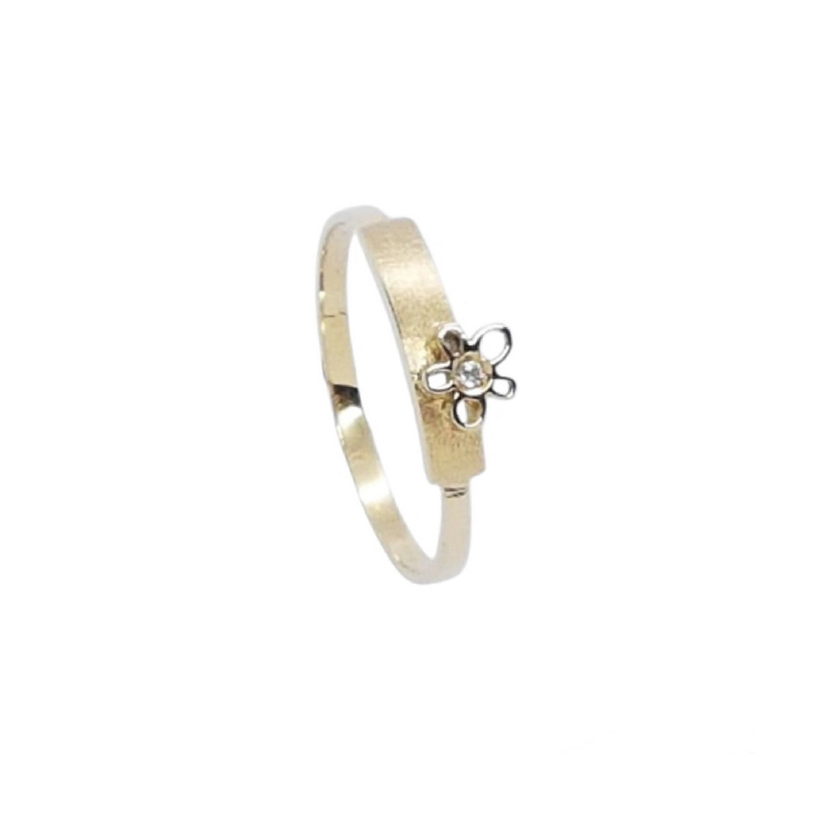 Anillo de oro amarillo con diamante