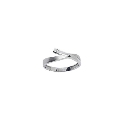 Anillo de oro blanco con diamante