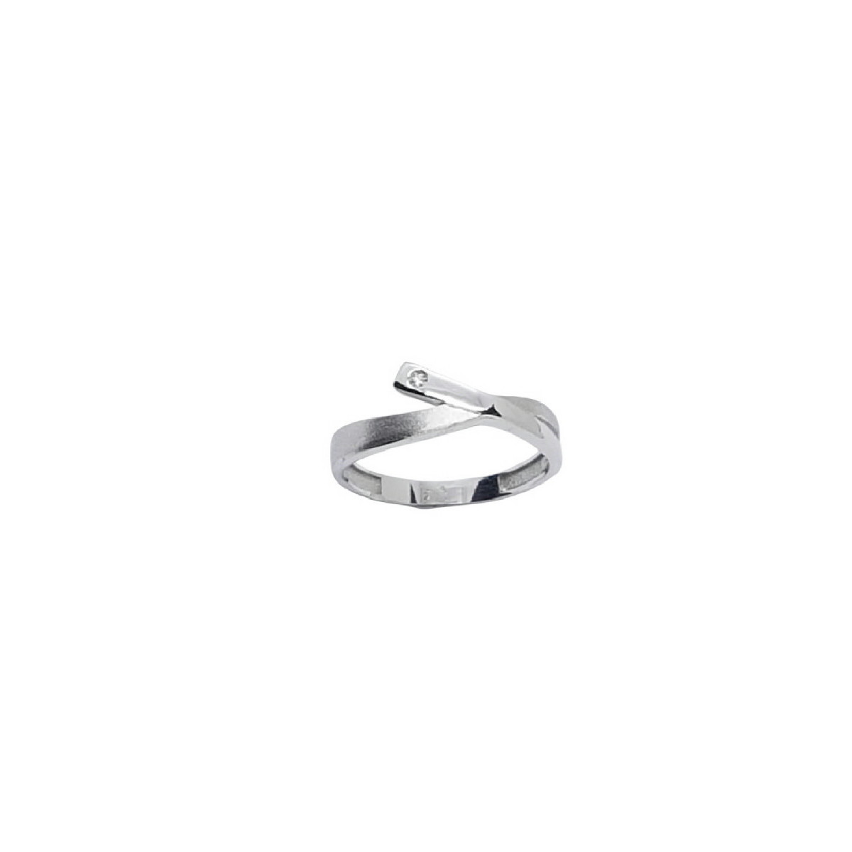 Anillo de oro blanco con diamante